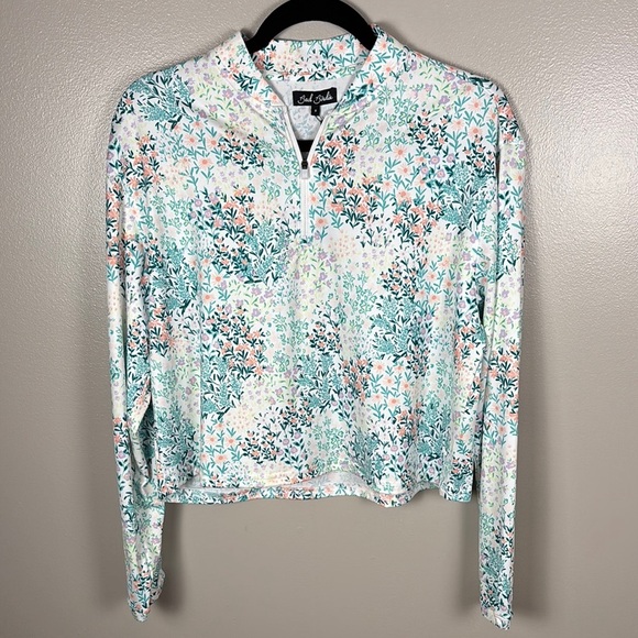 NWT Bad Birdie UV Long Sleeve Quarter Zip Spring Has Sprung Pullover - Picture 7 of 7